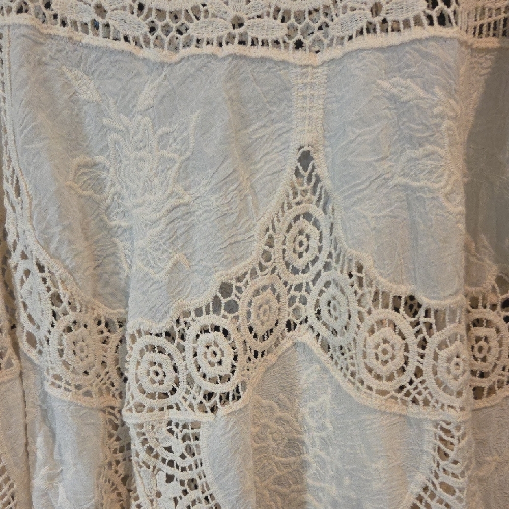 POL Ivory Crochet Knit Top OS - Picture 3 of 4